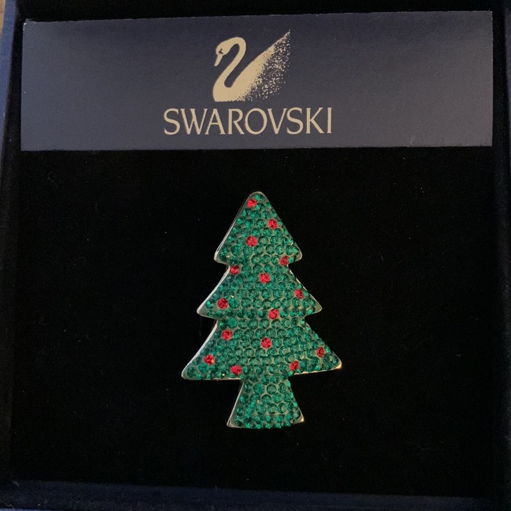 Swarovski Christmas Tree Brooch